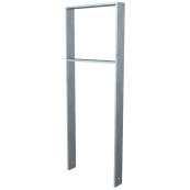 Lean-on hoop of flat bar steel | 80 x 12 mm | with cross bar | total width: 450 mm | hot-dip galvanized